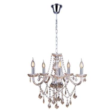Imagem de Lustre Candelabro Cristal France Nice 5 Braços E14