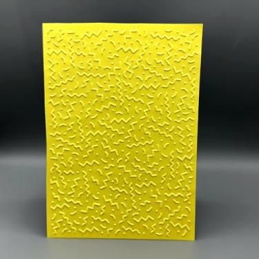 Imagem de Pasta de plástico 3D em relevo com textura de fita curvada 12 x 18 cm para fazer cartões, faça você mesmo, scrapbooking, papel, artesanato, artesanato, scrapbook, artes, decoração