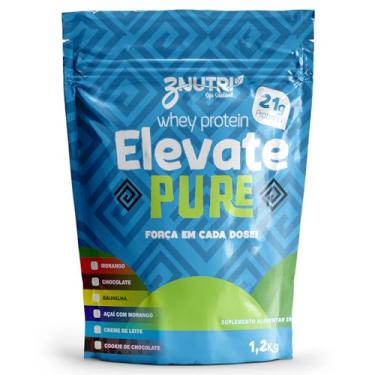 Imagem de Whey Protein Elevate Pure 1,2kg Refil Concentrado WPC Ganho de Massa Muscular Hipertrofia Suplemento Proteico Para Atletas Com Creatina Colageno Hidrolisado Rende 34 Porções (1,2Kg, Cookies de Chocolate)