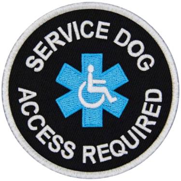 Imagem de TailWag Planet Patch de acesso necessário para cães de serviço, colete bordado/arreios, crachá, prendedor e emblema de laço