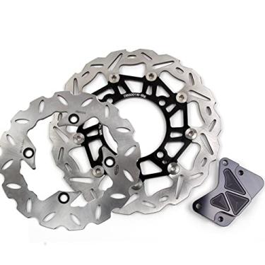 Imagem de Arashi Discos de freio dianteiros traseiros grandes para Honda Forza 250 2000-2004, acessórios de motocicleta preto