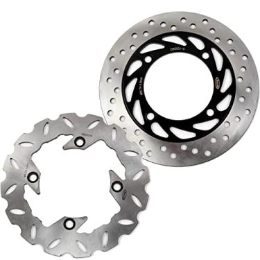 Imagem de Arashi Discos de freio dianteiros traseiros rotores para Honda Jazz 250 2001-2004, acessórios de substituição de motocicleta prata