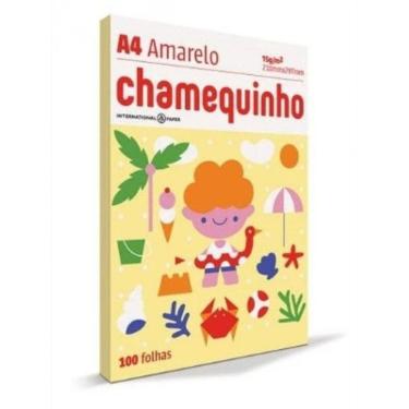 Imagem de Papel A4 Com 100Fls 75Gr Chamequinho Amarelo