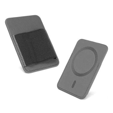 Imagem de okcsc Capa DAC magnética cinza, suporte DAC, acessórios DAC de clipe traseiro para celular, bolsos únicos | 23 ímãs N52 seguros, bolso único cinza escuro