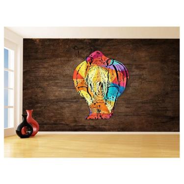 Imagem de Papel De Parede 3D Animais Pop Art Rinoceronte 3,5M Pxa526