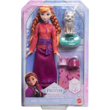 Imagem de Boneca Frozen ANNA com Bebe Raposa Mattel JFG17