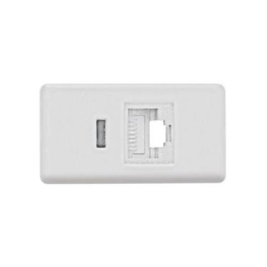 Imagem de Tomada rj45 s/pl mod bc liz/lux2 tram.en - TRAMONTINA