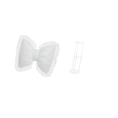 Imagem de Fenteer Almofada de Acrílico com Laço para Sofá, Mesa, Decoração Moderna para Casa, Almofada de Cabeceira Confortável para Sala de Estudo, Cadeira de Escritór