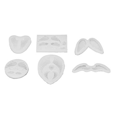 Imagem de Zerodis Moldes de Resina 6 PCS Molde de Silicone Em Forma de Asa de Anjo de Resina Design Antiaderente Fácil de Desmoldar para Fazer Bolos Pães Mousses Chocolates Cubos de Gelo Pudins Ferramentas de