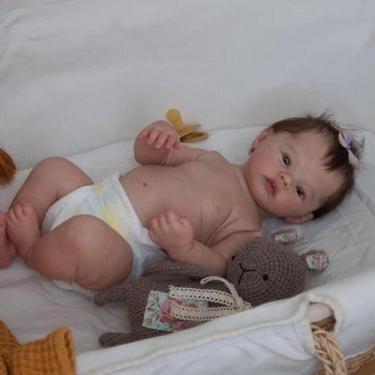 Imagem de Boneca Reborn Baby Doll Zero Pam, corpo inteiro, silicone, menina de 4