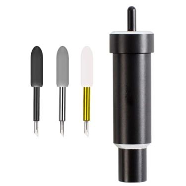 Imagem de Lâmina de corte + caixa, tecido de ponto profundo e colado e lâmina de ponta fina premium, compatível com Cricut Maker, Maker 3, Explore Air/2/3 e Explore One (preto)