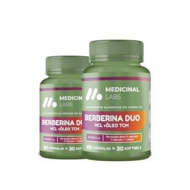 Imagem de KIT 2 BERBERINA DUO 2500MG 60 CAPS E 30 SOFTGELS - MEDICINAL LABS