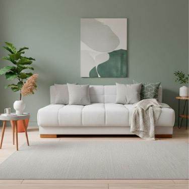 Imagem de Sofá Modular 2 Lugares para Sala de Estar Aston Cinza Claro