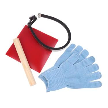 Imagem de IEUDNS Kit Cortador de Borracha para Raquete de Tênis de Mesa Ergonômico Portátil com Rolo de Madeira