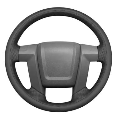 Imagem de MEWANT Capa de volante estilo 3D costurado à mão para Ford F-150 2009-2014 Acessórios de volante para Ford F-150