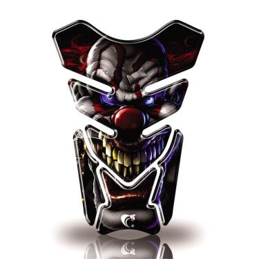 Imagem de Protetor De Tanque Adesivo Moto Honda Yamaha Suzuki Palhaço Coringa Azul Vermelho