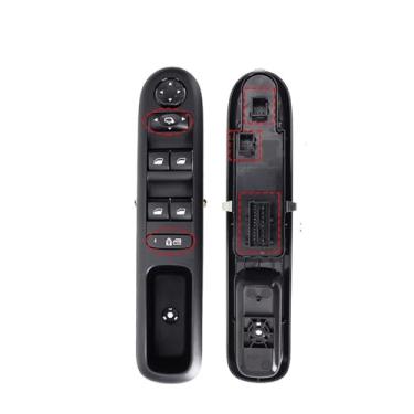 Imagem de Botão de controle do vidro elétrico para Peugeot 3008 5008 Hatchback Wagon Car Electric Power Window Control Switch Glass Button 96650620ZD 96650621ZD(Manual com trava)