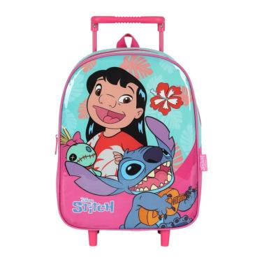 Imagem de Mochila Infantil Rodas Stitch 13" Pequena Creche Meninas