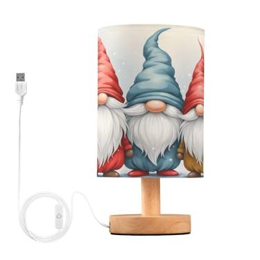 Imagem de Joisal Lindas lâmpadas de gnomos de Natal para mesinhas noturnas, abajur agradável aos olhos, luminária de mesa noturna, decoração de mesa de cabeceira