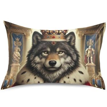 Imagem de Capas de travesseiro engraçadas de cetim com estampa floral King King King para decoração de casa, tamanho Queen, 76 cm x 50 cm