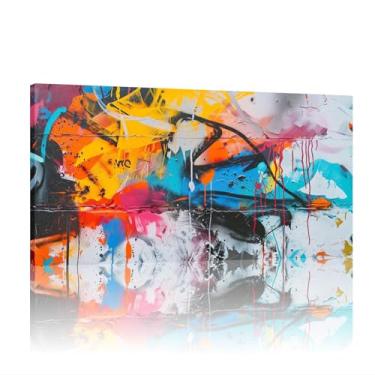 Imagem de Obra de arte grande, mural de arte de parede de grafite, pôster de grafite Banksy, impressão de grafite, arte de grafite para paredes - (72 x 142 cm) 71 x 142 cm sem moldura