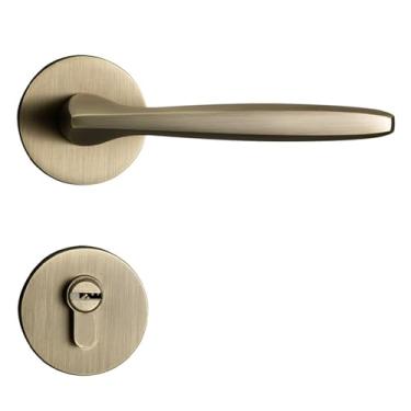 Imagem de VTGVVVTR Fechadura de porta interna para quarto de casa maçaneta de porta de madeira dividida maçaneta americana fechadura magnética silenciosa