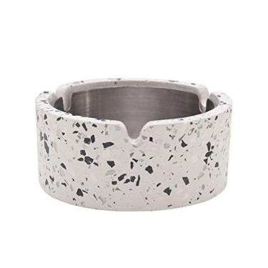 Imagem de Cinzeiro de cimento sem cobertura cinzeiro casa mesa de centro escritório decoração de mesa cinzeiro metal interno cinzeiro fumador presente cinzeiros (tamanho: B) ()