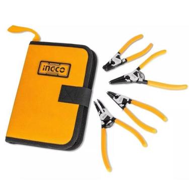 Imagem de Jogo de Alicates Para Anéis 4 Peças HCCPS26180 Ingco