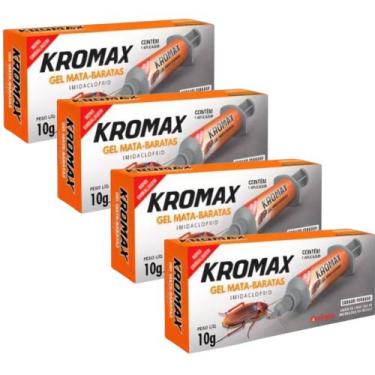 Imagem de Mata Barata Gel Seringa 10gr - KROMAX, kit4unidades