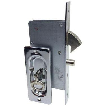 Imagem de Fechadura Porta Correr 1352 Interna Bico Papagaio Cromado - Imab