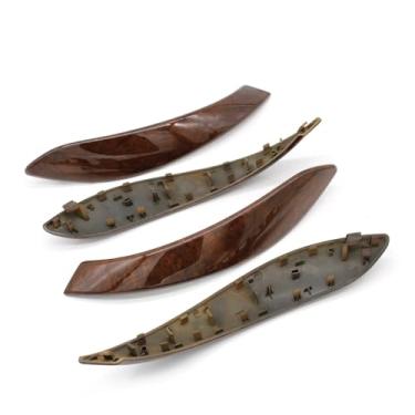 Imagem de Conjunto de maçaneta interna para porta, 2 ou 4 peças, guarnição, compatível com bmw 3 4 séries m3 m4 f30 f80 f31 f32 f33 f34 f35 f36 2013-2018(Walnut 4PCS)