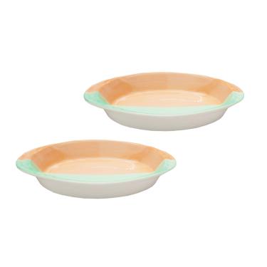 Imagem de Travessa  de Porcelana Pintada Mao Tigela Oval Pequena 2un