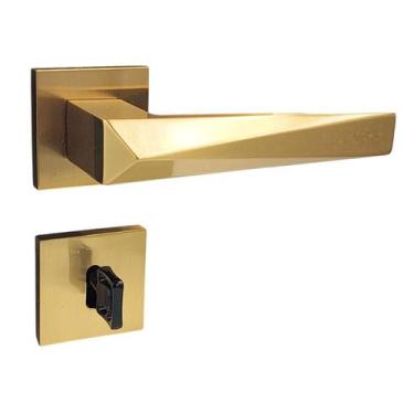 Imagem de Fechadura Interna Quarto Sala Pado Ascot Dourado Escovado