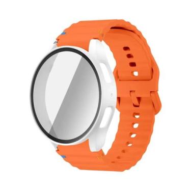 Imagem de Pulseira De Silicone Para Relógio Samsung 40mm 44mm Com Protetor De Te