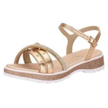 Imagem de Sandália Infantil Menina Molekinha Strass Moda-Feminino