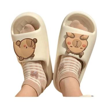 Imagem de Chinelo Capivara Feminino - Design Bonito, Sola Grossa, para Verão, 46