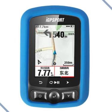 Imagem de Capa Silicone Atrio Titanium Igpsport Igs618 + Película Soft - Bk
