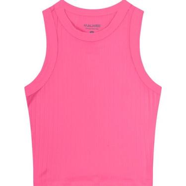 Imagem de Regata Long Cropped Malwee 1000113554 Feminina Canelada Viscose T. P/X