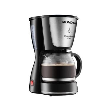Imagem de Cafeteira Elétrica Mondial Dolce Arome 550W C-30-18X, Preta e Prata, 2