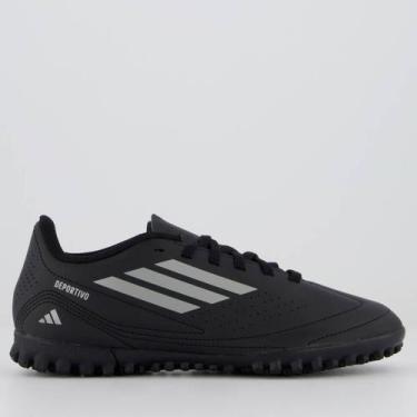 Imagem de Chuteira Adidas Deportivo III TF Society Juvenil Preta e Cinza, 31