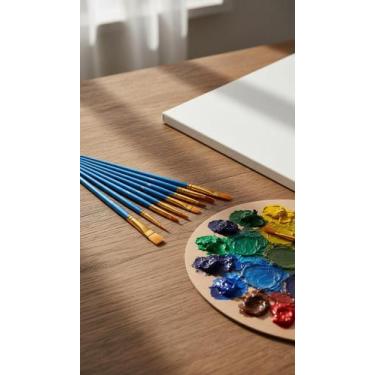 Imagem de Kit Pincéis Pintura Artística Profissional 10 Peças - Congratulations 