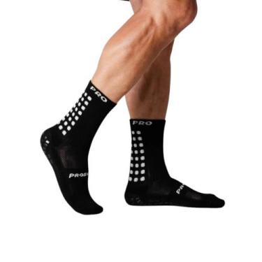 Imagem de Meia Prosocks Grip Draft Cano Médio, Pto, Bco, 33-38