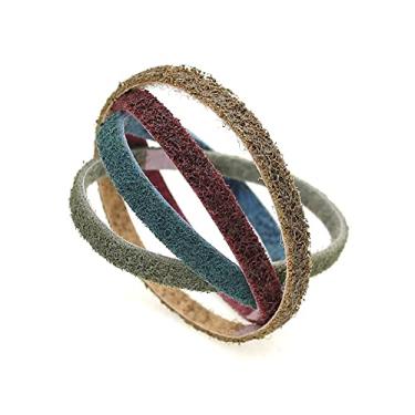 Imagem de 3 pedaços 330 * 10mm lacuna de lixamento muito grossa para faixa de lixamento abrasivo de fibra de nylon YYDFPIIA (Color : P150 Brown)