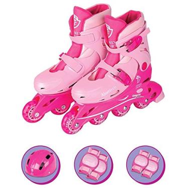 Imagem de Patins 4 Rodas Ajustáveis Fenix Rosa