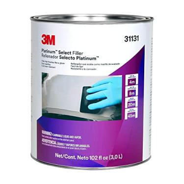 Imagem de 3M Platinum Select Filler 31131, leve, sem manchas, sem aderência, fórmula cremosa, 1 galão (88,7 ml)