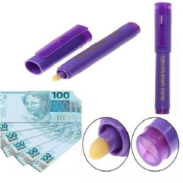 Imagem de Caneta Testa Detecta Nota Dinheiro Cedula Falsa