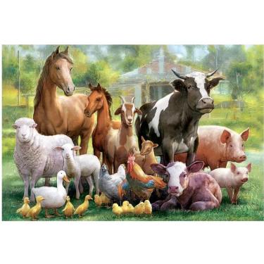 Imagem de Puzzle Quebra Cabeça Animais Da Fazenda 150 Peças Grow