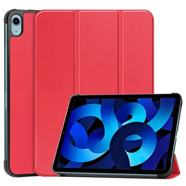 Imagem de Kepuch Couro-PU Capas Bolsas Estojos para iPad 10.2 2022 - Vermelho