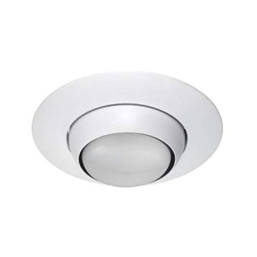 Imagem de NICOR Lighting Acabamento de globo ocular embutido branco de 15,24 cm projetado para caixas de 15,24 cm (17506WH)