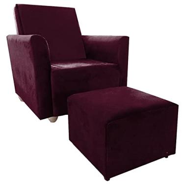Imagem de Poltrona Angel + Puff Bordo